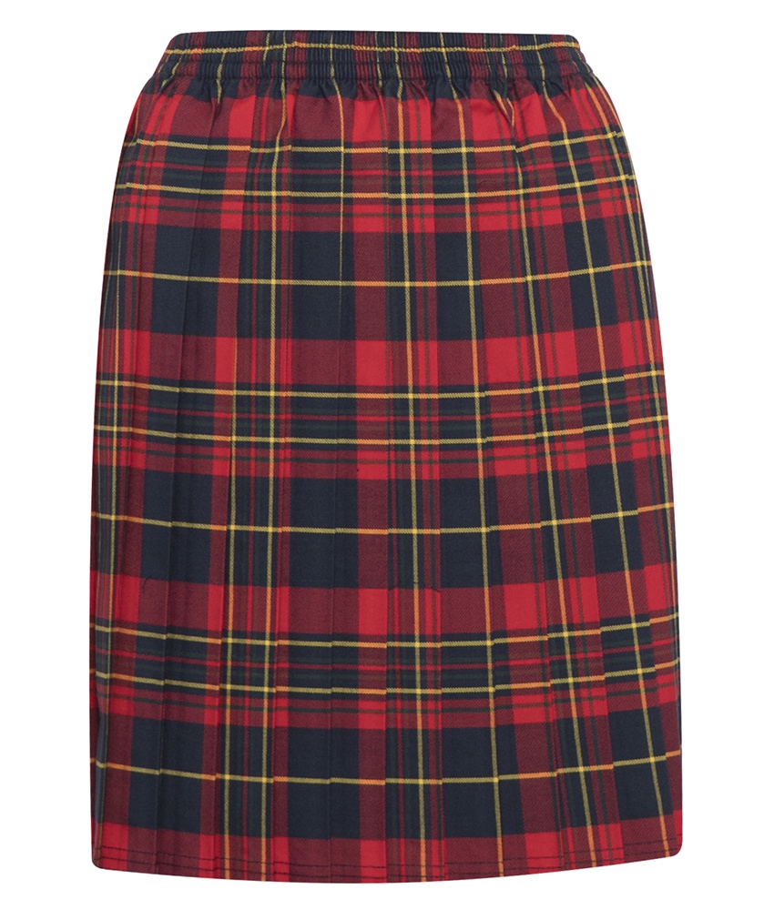 Skye Tartan Red Pleated Skirt