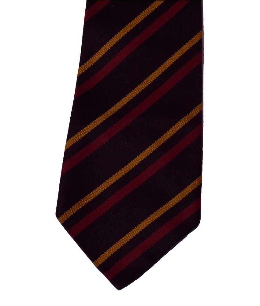 Black Double Stripe Tie by Unicol