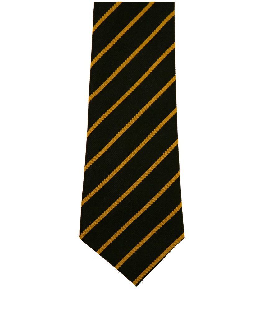 Black/Gold Thin stripe Tie by Unicol