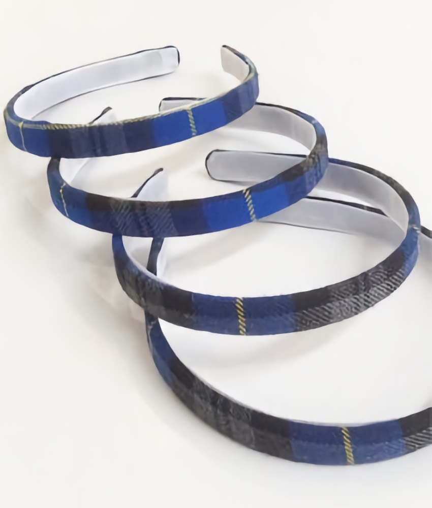Tartan Slim Plain Hairband