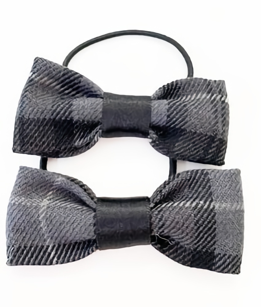 Castle Tartan Pigtail Bow Bobbles (2 pack)
