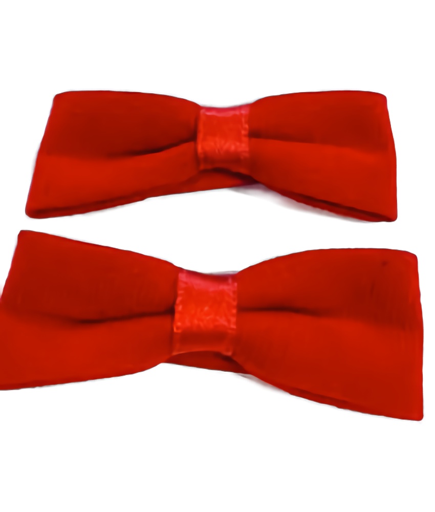 Velvet bow clips (2 pack)