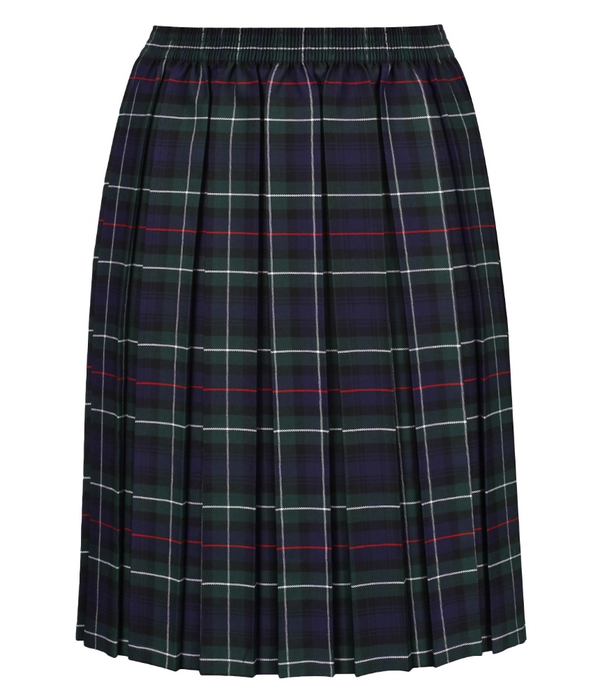 Tartan Skirt in Bottle Green