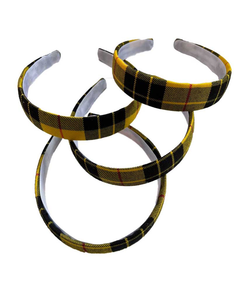 Macleod Yellow and Black Tartan Wide Hairband